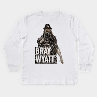 bray w Bray Wyatt vintage retro shirt Kids Long Sleeve T-Shirt